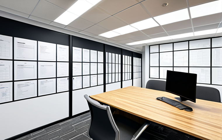Image Prompt 1: Customer Journey Mapping in a Collaborative Office**