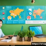 Home 20 고객 여정 맵을 활용한 마케팅 전략 - A detailed, vibrant digital illustration of a Vietnamese customer journey map displayed on a modern ...