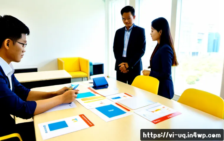 Home 17 고객 여정 맵핑으로 경쟁 우위 확보하기 - Photorealistic Vietnamese business team mapping a customer journey around a clean conference table, ...
